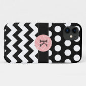 Coques Case-Mate iPhone Monogramme Volleyball Polka Dot Zigzag iPhone 5 Co (Dos (Horizontal))