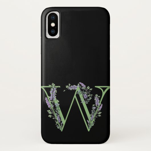 Coques Case-Mate iPhone Monogramme W Lavender Eucalyptus (Dos)