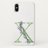 Coques Case-Mate iPhone Monogramme X Lavande Eucalyptus (Dos)
