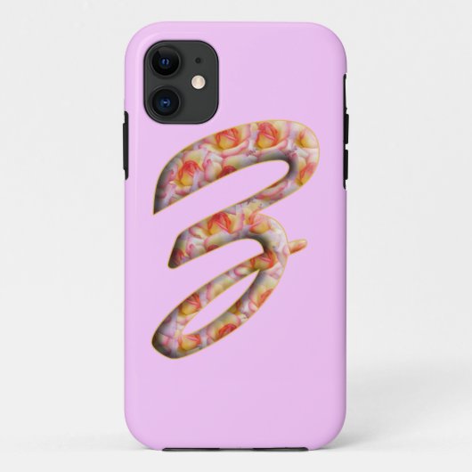 Coques Case-Mate iPhone Monogramme Z en Motif Rose pour Iphone 5 (Dos)