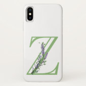 Coques Case-Mate iPhone Monogramme Z Lavande Eucalyptus (Dos)