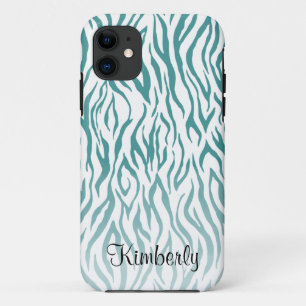 Case-Mate iPhone Case Monogramme Zebra Motif animal Turquoise