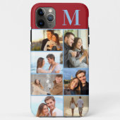 Coques Case-Mate iPhone Monogrammed 7 Photo Collage en rouge (Dos)