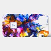 Coques Case-Mate iPhone Monogrammed agate Fluide Art personnalized (Verso (horizontal))