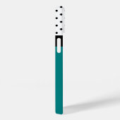 Coques Case-Mate iPhone Monogrammed Turquoise, noir et blanc Poka Dot (Verso / Droite)