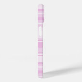 Coques Case-Mate iPhone Monogrammes à rayures roses pour bébé (Verso / Droite)