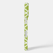 Coques Case-Mate iPhone Monogrammes de Motif géométrique vert et bleu de c (Verso / Droite)