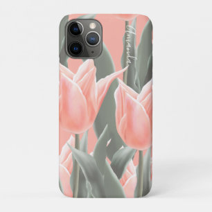 Case-Mate iPhone Case Monogrammes et tulipes à motifs élégants