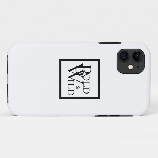 Coques Case-Mate iPhone Monogrammes Noirs Et Blancs Modernes Typographie (Dos (Horizontal))
