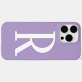 Coques Case-Mate iPhone Monogrammes Nom Violet Clair Cadeau Froid Faveur D (Verso (horizontal))