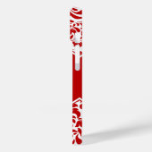 Coques Case-Mate iPhone Monogrammes Red Damask Design Coque-Mate personnal (Verso / Gauche)