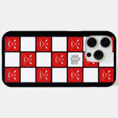 Coques Case-Mate iPhone Monogrammes roulottes croisées (Verso (horizontal))