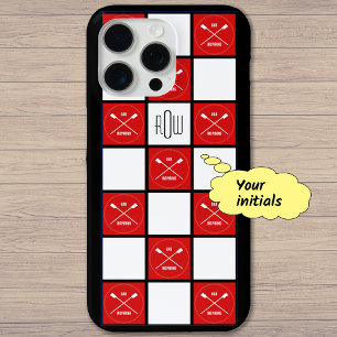 Coque iPhone 15 Pro Max Monogrammes roulottes croisées