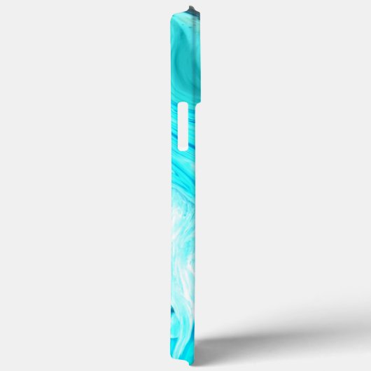 Coques Case-Mate iPhone Monogrammes Turquoises Motifs blancs Agate Artstic (Verso / Droite)