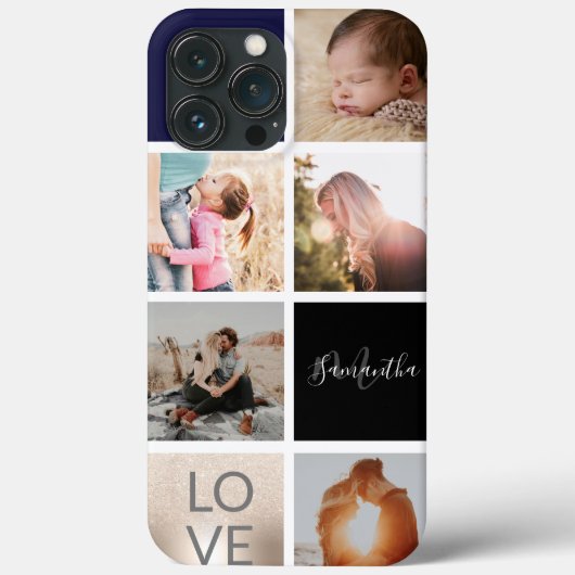 Coques Case-Mate iPhone Monographie d'amour en or de marine noire (Verso)