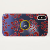 COQUES Case-Mate iPhone MONOGRAPHIE DE GEMSTONE SAPPHIRE BLEU ROUGE (Dos (Horizontal))