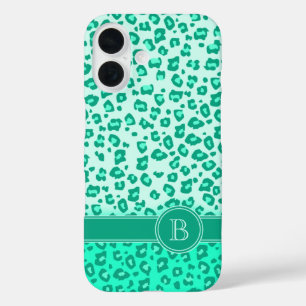 Coques iPhone 16 Monographie de menthe poster de animal léopard