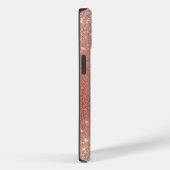 Coques Case-Mate iPhone Monographie de parties scintillant en or rose mou (Verso / Droite)