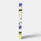 Coques Case-Mate iPhone Monographie des fleurs femelles jaunes et bleues d (Verso / Droite)