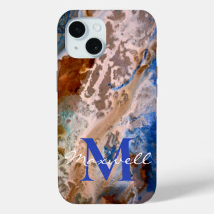 Coque Pour iPhone 15 Monographie du motif de plage d'eau amusante