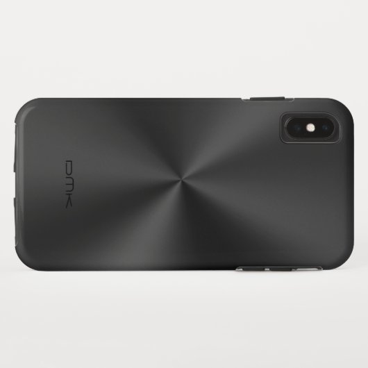 Coques Case-Mate iPhone Monographie en acier inoxydable brillant noir (Dos (Horizontal))