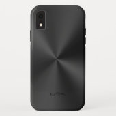 Coques Case-Mate iPhone Monographie en acier inoxydable brillant noir (Dos)