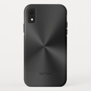 Case-Mate iPhone Case Monographie en acier inoxydable brillant noir