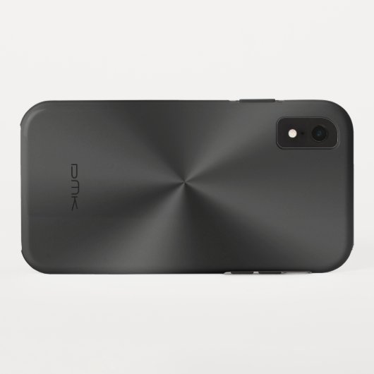 Coques Case-Mate iPhone Monographie en acier inoxydable brillant noir (Dos (Horizontal))