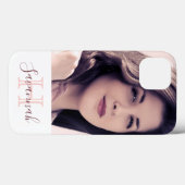 Coques Case-Mate iPhone Monographie en or rose blanc élégant (Verso (horizontal))