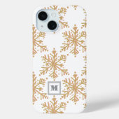 Coques Case-Mate iPhone Monographie flamboyante en or élégant motif de flo (Verso)