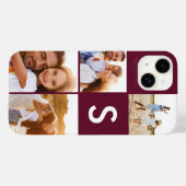 Coques Case-Mate iPhone Monographie initiale de collage photo moderne bord (Verso (horizontal))