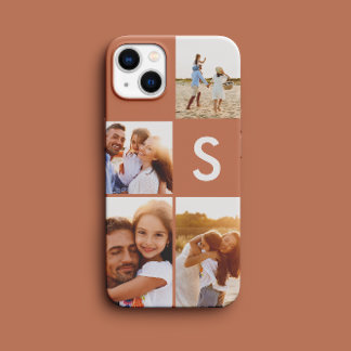 Case-Mate iPhone Case Monographie initiale en terre cuite de collage pho
