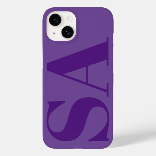 Coques Case-Mate iPhone Monographie minimale moderne violet (Verso)
