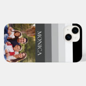 Coques Case-Mate iPhone Monographie photo en Gris noir Retro (Verso (horizontal))