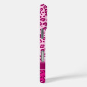 Coques Case-Mate iPhone Monographie poster de animal léopard rose (Verso / Droite)