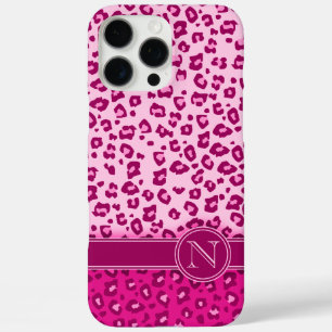 Coques iPhone 16 Pro Max Monographie poster de animal léopard rose