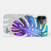 Coques Case-Mate iPhone Monographie tropicale Monstera Leaf Monogram w Sha (Dos (Horizontal))