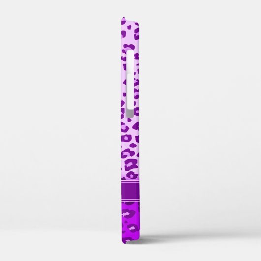 Coques Case-Mate iPhone Monographie violette poster de animal léopard (Verso / Gauche)