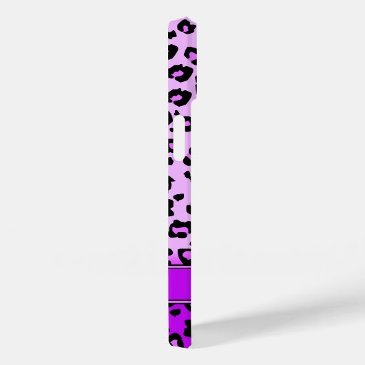 Coques Case-Mate iPhone Monographie violette poster de animal léopard (Verso / Droite)