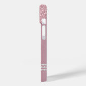 Coques Case-Mate iPhone Monongram Blush Pink Parties scintillant Drip iPho (Verso / Gauche)