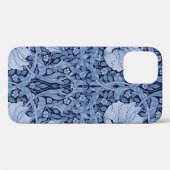 Coques Case-Mate iPhone Monotone bleu Pimpernel, William Morris (Verso (horizontal))