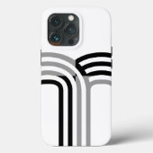 Coques Case-Mate iPhone Monotone noir blanc moderne Motif initial (Verso)