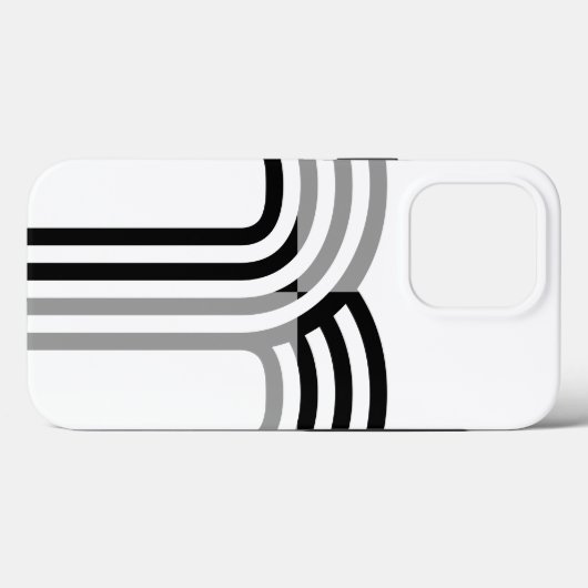 Coques Case-Mate iPhone Monotone noir blanc moderne Motif initial (Verso (horizontal))