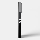 Coques Case-Mate iPhone Monotone noir blanc moderne Motif initial (Verso / Droite)
