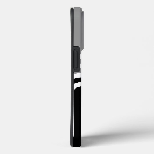 Coques Case-Mate iPhone Monotone noir blanc moderne Motif initial (Verso / Droite)