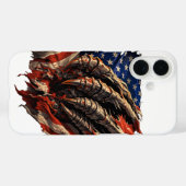 Coques Case-Mate iPhone Monster, Creature, American Flag, USA, Scary, Claw (Verso (horizontal))