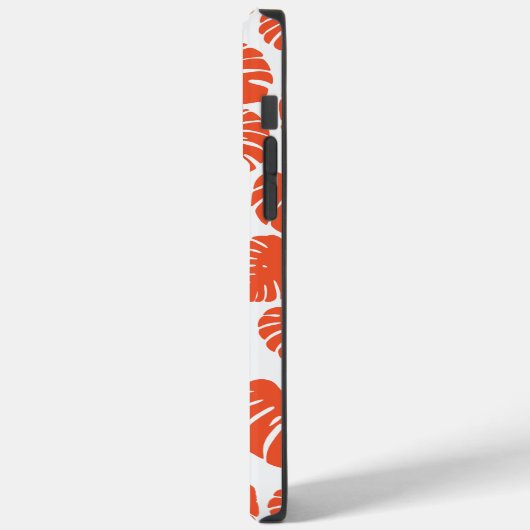 Coques Case-Mate iPhone Monstera - Orange et blanc (Verso / Gauche)