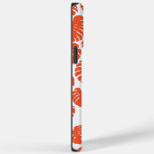 Coques Case-Mate iPhone Monstera - Orange et blanc (Verso / Droite)