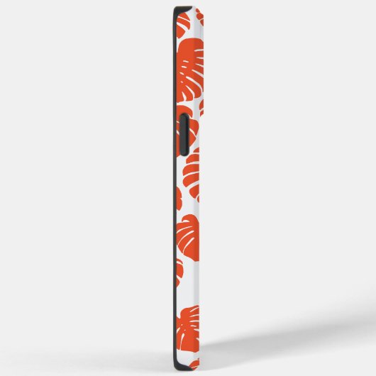 Coques Case-Mate iPhone Monstera - Orange et blanc (Verso / Droite)