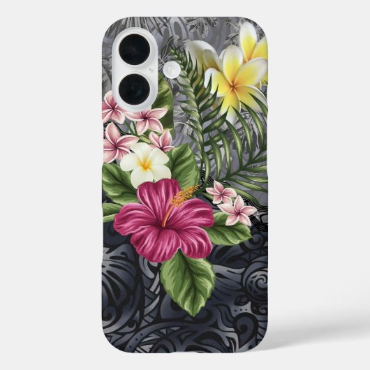 Coques Case-Mate iPhone Monstera Tapa et Hibiscus de Hawaï (Verso)